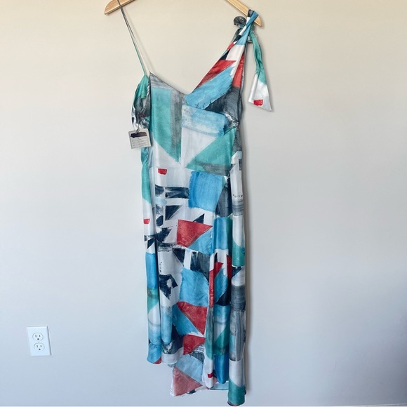 Catherine Gee 100% Silk Abstract Sleeveless Maxi Dress Size Small $405 - Picture 9 of 9